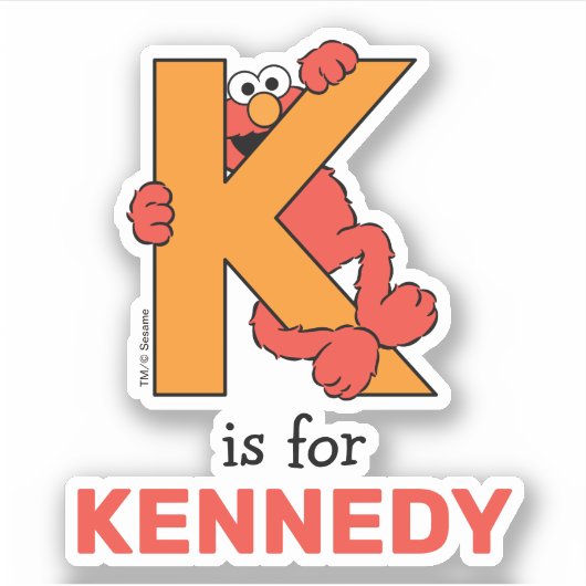 Elmo Alphabet | K Orange Aufkleber (Vorderseite)