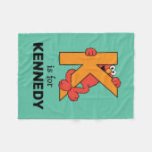 Elmo Alphabet | K Orange Fleecedecke (Vorderseite (Horizontal))