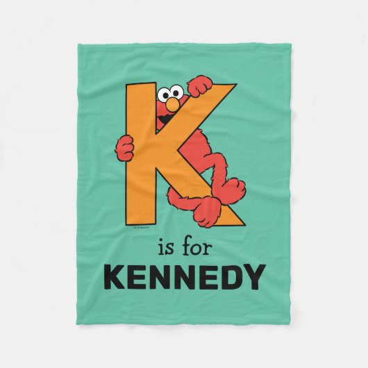 Elmo Alphabet | K Orange Fleecedecke (Vorderseite)