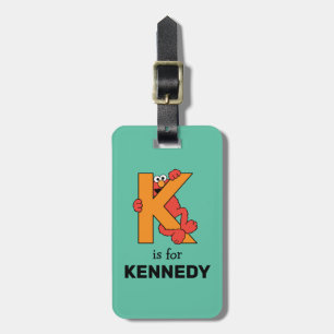 Elmo Alphabet K Orange Gepäckanhänger