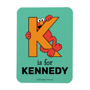 Elmo Alphabet   K Orange Magnet