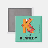 Elmo Alphabet | K Orange Magnet (Vorderseite/Rückseite)