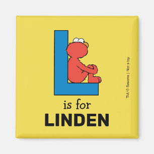 Elmo Alphabet   L Blau Magnet