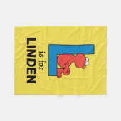 Elmo Alphabet | L Blue Fleecedecke (Vorderseite (Horizontal))