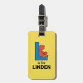 Elmo Alphabet | L Blue Gepäckanhänger (Vorderseite vertikal)