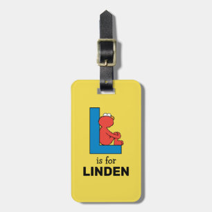 Elmo Alphabet L Blue Gepäckanhänger