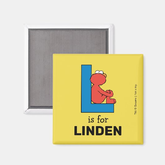 Elmo Alphabet | L Blue Magnet (Vorderseite/Rückseite)