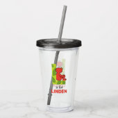 Elmo Alphabet | L Leaf Acryltrinkbecher (Rückseite)