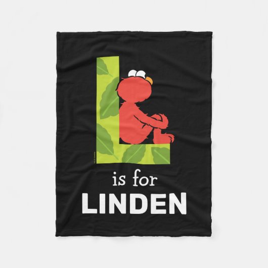 Elmo Alphabet | L Leaf Fleecedecke (Vorderseite)