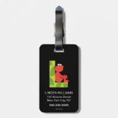 Elmo Alphabet | L Leaf Gepäckanhänger (Rückseite vertikal)