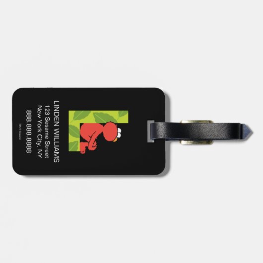 Elmo Alphabet | L Leaf Gepäckanhänger (Rückseite horizontal)