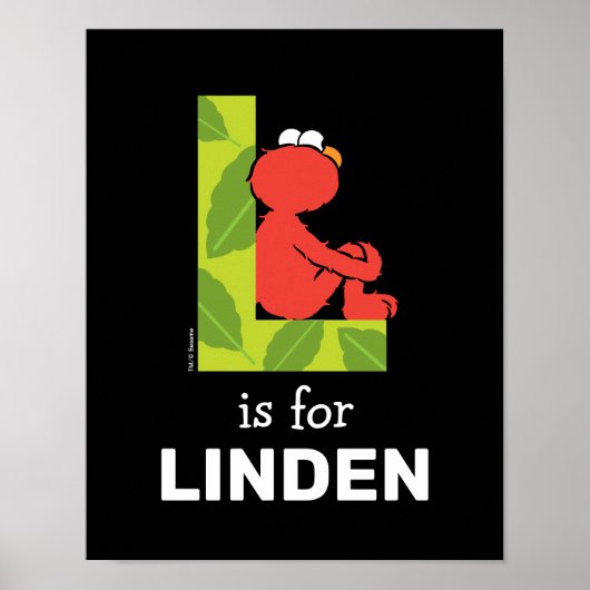 Elmo Alphabet | L Leaf Poster (Vorne)