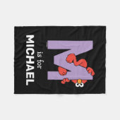 Elmo Alphabet | M LILA Fleecedecke (Vorderseite (Horizontal))