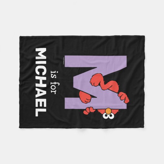 Elmo Alphabet | M LILA Fleecedecke (Vorderseite (Horizontal))