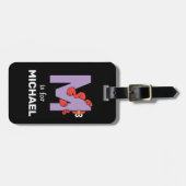 Elmo Alphabet | M LILA Gepäckanhänger (Vorderseite horizontal)