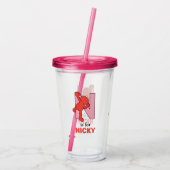 Elmo Alphabet | N Rosa Acryltrinkbecher (Rückseite)