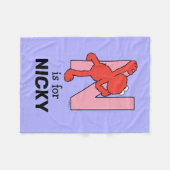 Elmo Alphabet | N Rosa Fleecedecke (Vorderseite (Horizontal))