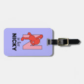 Elmo Alphabet | N Rosa Gepäckanhänger (Vorderseite horizontal)