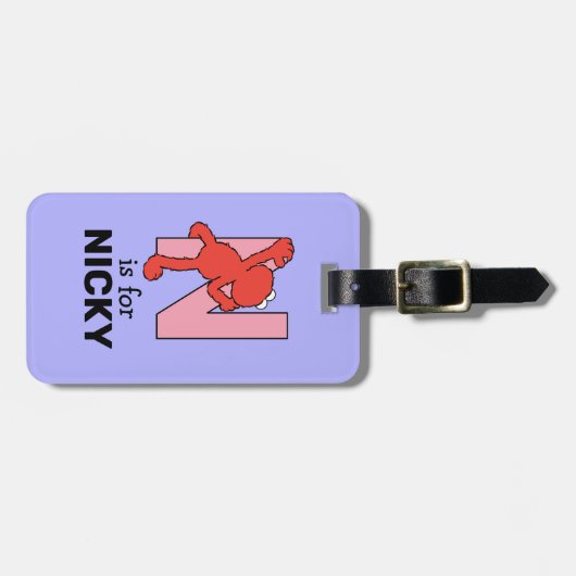 Elmo Alphabet | N Rosa Gepäckanhänger (Vorderseite horizontal)