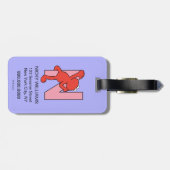 Elmo Alphabet | N Rosa Gepäckanhänger (Rückseite horizontal)