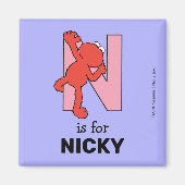 Elmo Alphabet | N Rosa Magnet (Vorne)