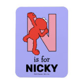 Elmo Alphabet | N Rosa Magnet (Vertikal)