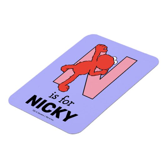 Elmo Alphabet | N Rosa Magnet (Linke Seite)