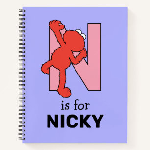 Elmo Alphabet N Rosa Notizblock