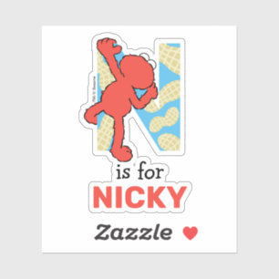 Elmo Alphabet N Schalenfrüchte Aufkleber