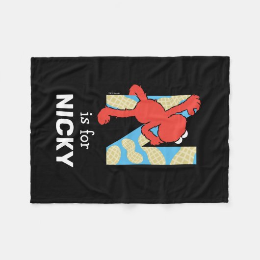 Elmo Alphabet | N Schalenfrüchte Fleecedecke (Vorderseite (Horizontal))