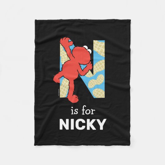 Elmo Alphabet | N Schalenfrüchte Fleecedecke (Vorderseite)