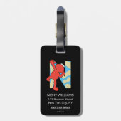 Elmo Alphabet | N Schalenfrüchte Gepäckanhänger (Rückseite vertikal)