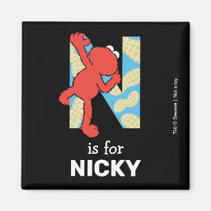 Elmo Alphabet N Schalenfrüchte Magnet