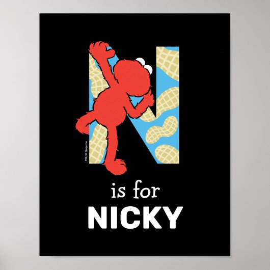 Elmo Alphabet | N Schalenfrüchte Poster (Vorne)