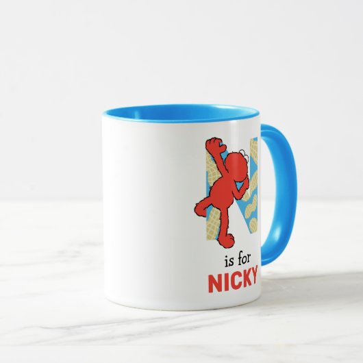 Elmo Alphabet | N Schalenfrüchte Tasse (VorderseiteRechts)
