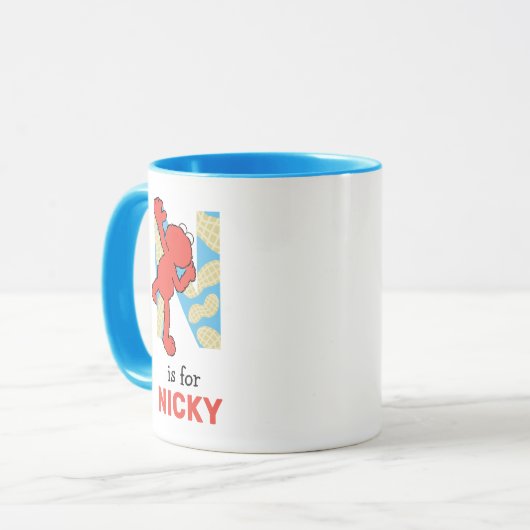 Elmo Alphabet | N Schalenfrüchte Tasse (Vorderseite Links)