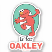 Elmo Alphabet | O AQUAMARIN Aufkleber (Vorderseite)