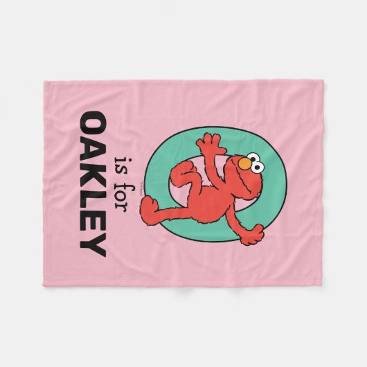 Elmo Alphabet | O Aquamarin Fleecedecke (Vorderseite (Horizontal))