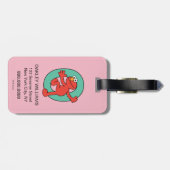 Elmo Alphabet | O Aquamarin Gepäckanhänger (Rückseite horizontal)