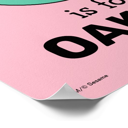 Elmo Alphabet | O AQUAMARIN Poster (Ecke)