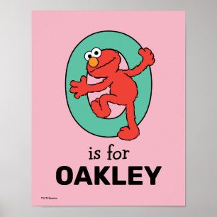 Elmo Alphabet O AQUAMARIN Poster