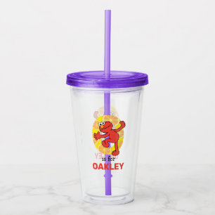 Elmo Alphabet O Orange Acryltrinkbecher