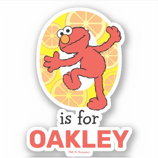 Elmo Alphabet | O Orange Aufkleber (Vorderseite)