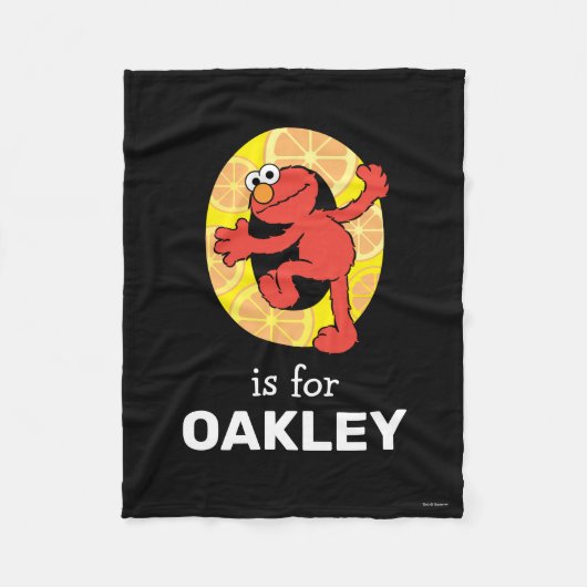 Elmo Alphabet | O Orange Fleecedecke (Vorderseite)