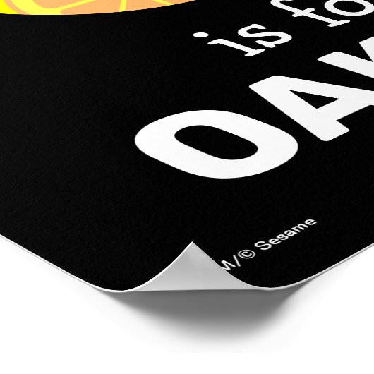 Elmo Alphabet | O Orange Poster (Ecke)