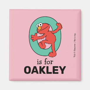 Elmo Alphabet   O Türkis Magnet