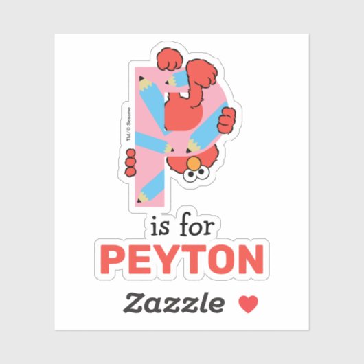 Elmo Alphabet | P Bleistift Aufkleber (Blatt)