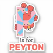 Elmo Alphabet | P Bleistift Aufkleber (Vorderseite)