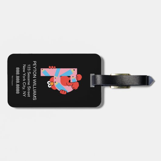 Elmo Alphabet | P Bleistift Gepäckanhänger (Rückseite horizontal)