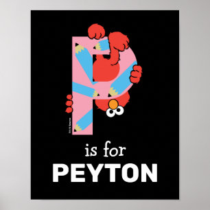 Elmo Alphabet P Bleistift Poster
